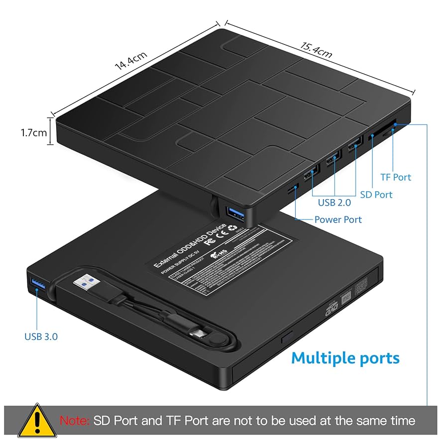 Amazon.co.jp: 外付けDVDドライブ USB 3.0 Type-C DVDプレーヤー